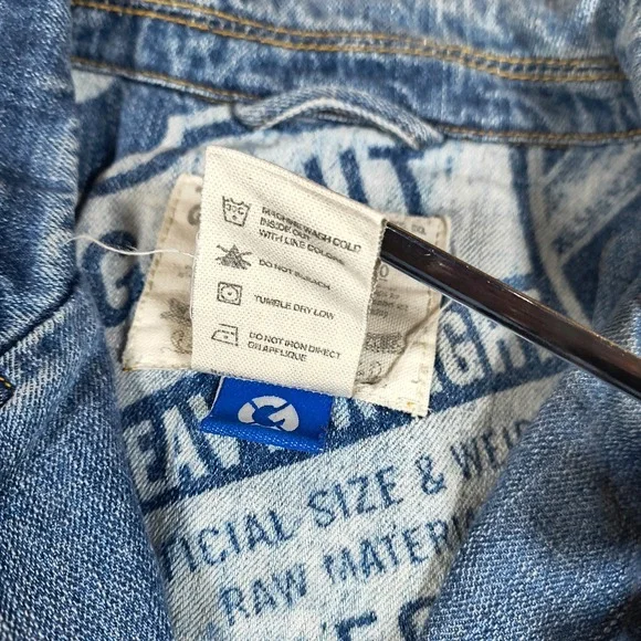 Vintage G Unit Denim Shirt Men XXL Blue Button Up Shacket Heavyweight Hiphop Y2K - Picture 8 of 11